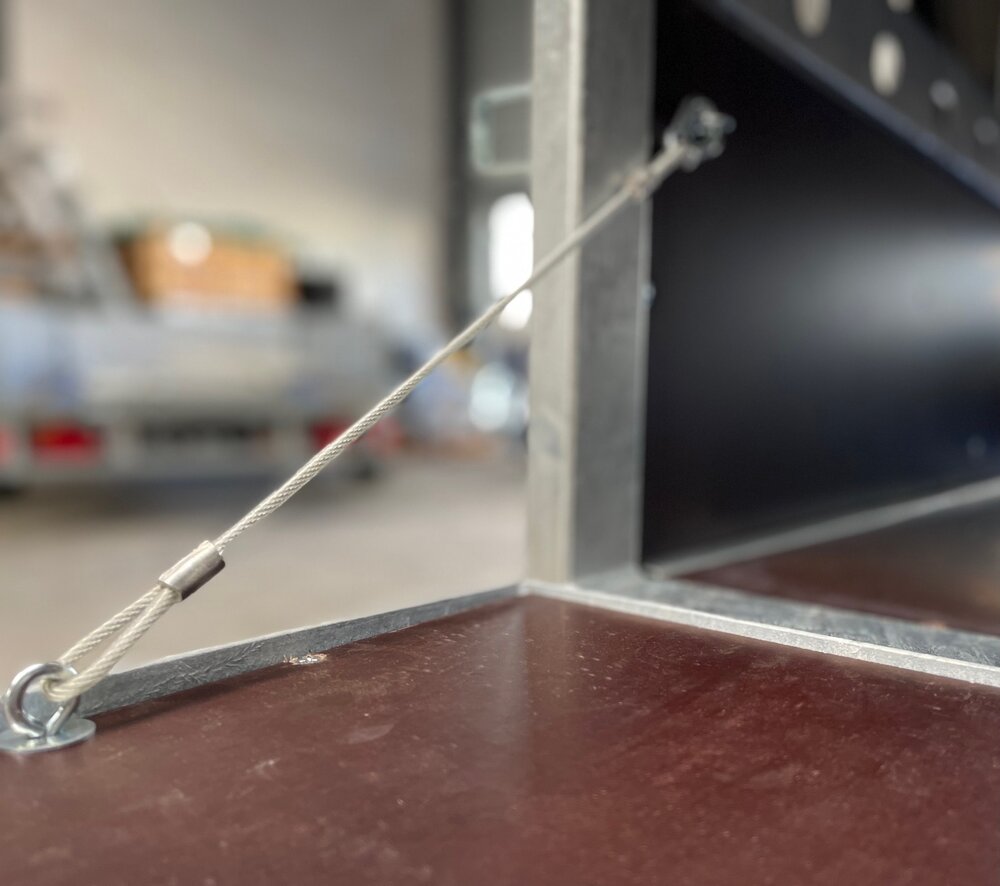 Bakwagen enkelas 257x132cm - 750kg - ongeremd