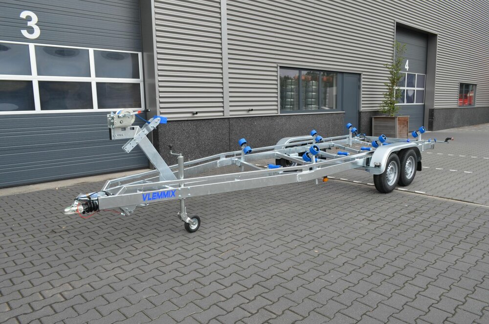 Vlemmix dubbelas boottrailer 700x220cm 3000kg
