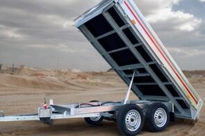 Kipper ongeremd 300x150cm - 750kg - alu 30cm - dubbelas -- GRATIS OPTIEPAKKET