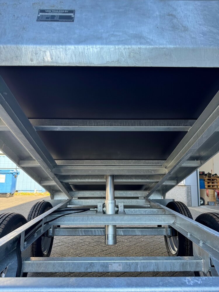 Kipper ongeremd 260x150cm - 750kg - alu 30cm - dubbelas -- GRATIS OPTIEPAKKET