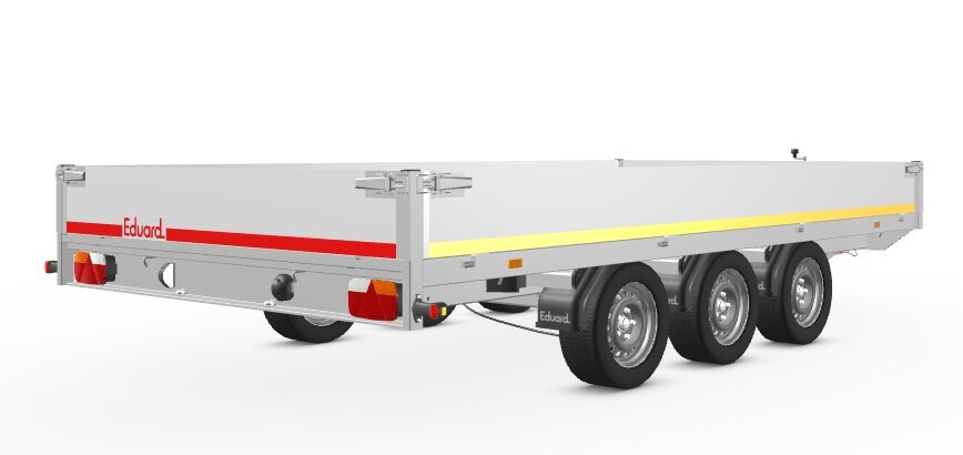 Plateauwagen 406x220cm - 3500kg - geremd 