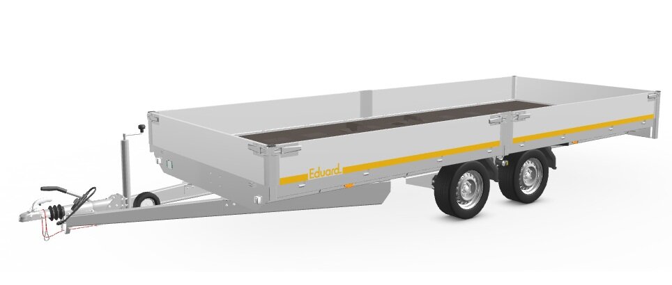 Plateauwagen 506x200cm - 2700kg - geremd 