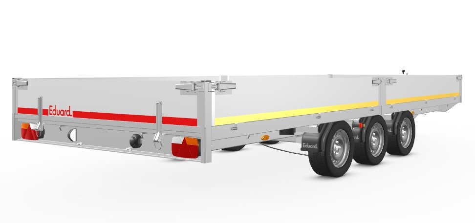Plateauwagen 506x220cm - 3500kg - geremd 
