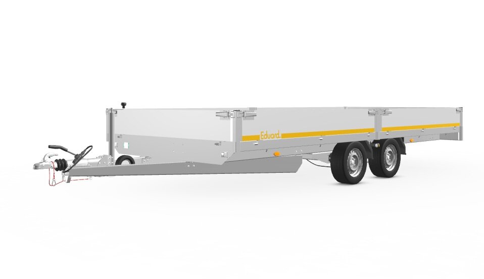 Plateauwagen 506x220cm - 3500kg - geremd 