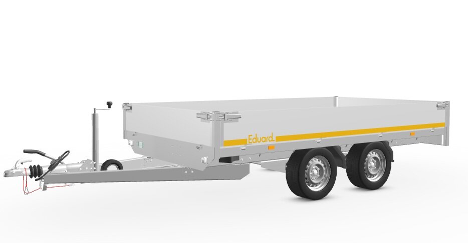 Plateauwagen 330x180cm - 3500kg - geremd 