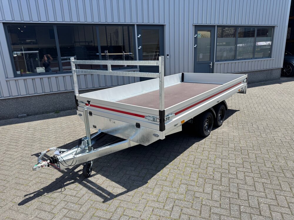 Plateauwagen 414x188cm - 2700kg - geremd 