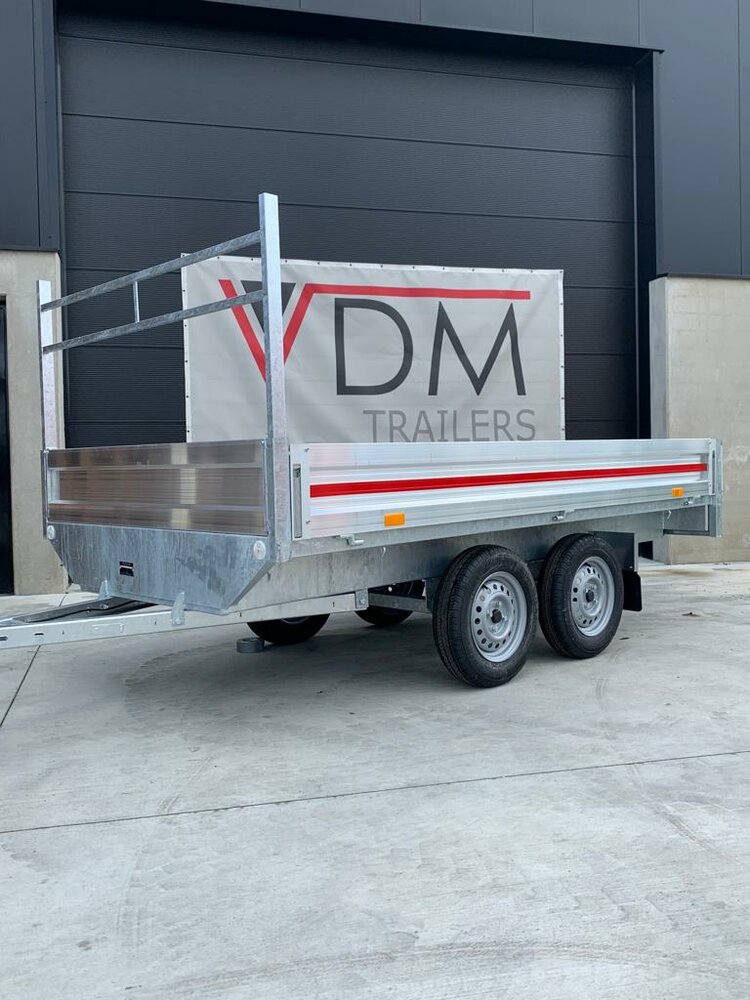 Plateauwagen 260x150cm - 750kg  - ongeremd