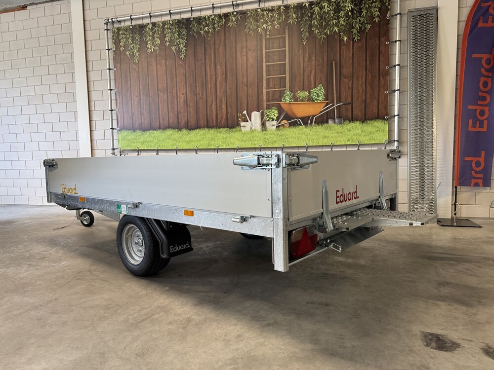 Plateauwagen 256x150cm - 750kg - ongeremd 