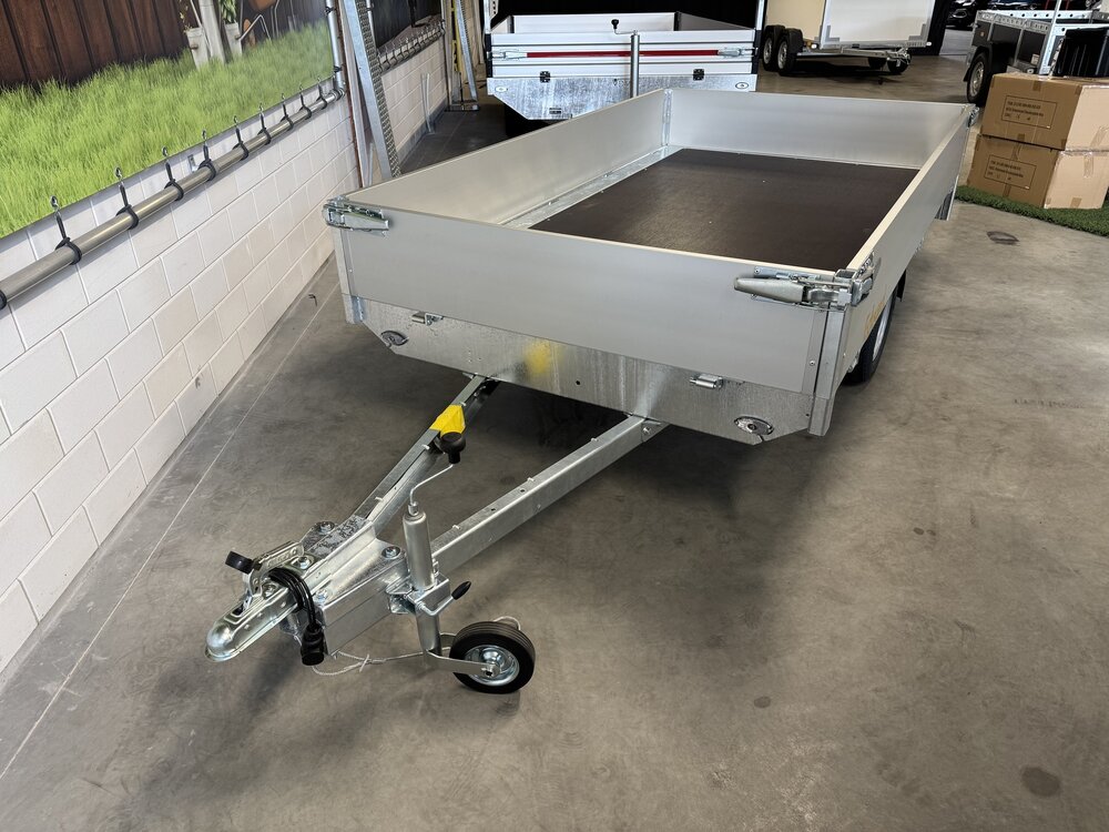 Plateauwagen 256x150cm - 750kg - ongeremd 