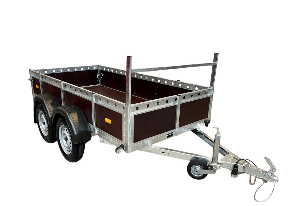 Bakwagen dubbelas 257x132cm - 750kg - ongeremd