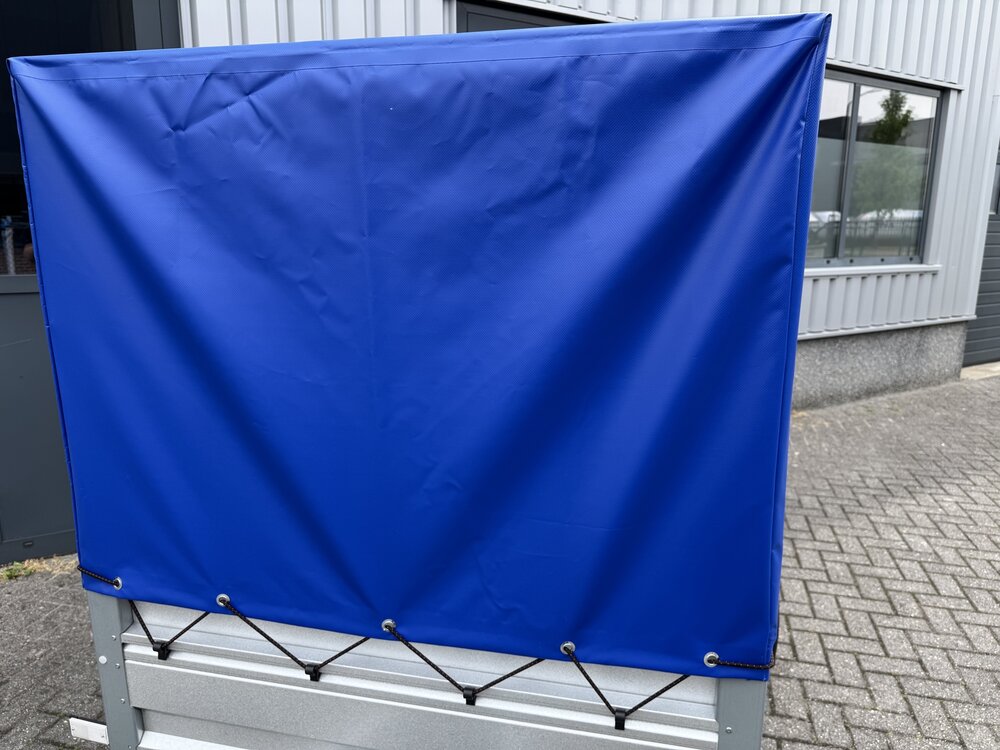 Bakwagen enkelas 208x114cm - 750kg - ongeremd - huif 120cm 