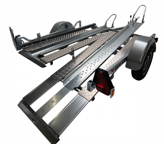 Erde motortrailer kantelbaar voor 2 motoren