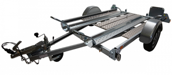 Erde motortrailer kantelbaar voor 2 motoren