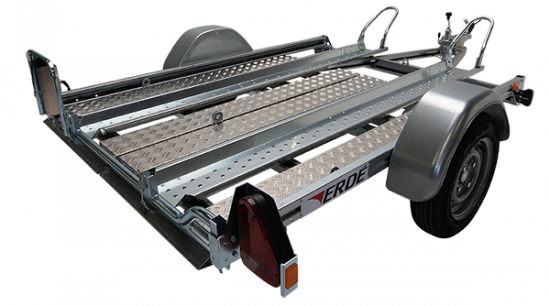 Erde motortrailer kantelbaar voor 2 motoren