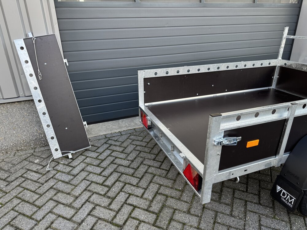 Bakwagen enkelas 200x132cm - 750kg - ongeremd