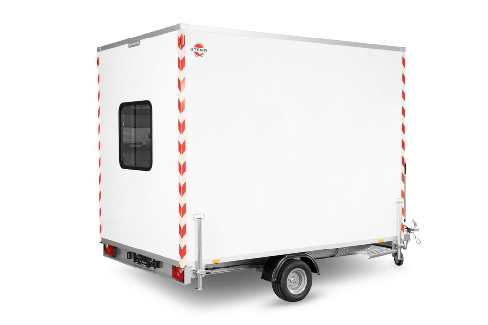 Bouwkeet / schaftkeet aanhangwagen - geremd 1300kg 