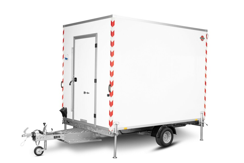 Bouwkeet / schaftkeet aanhangwagen - geremd 1300kg 