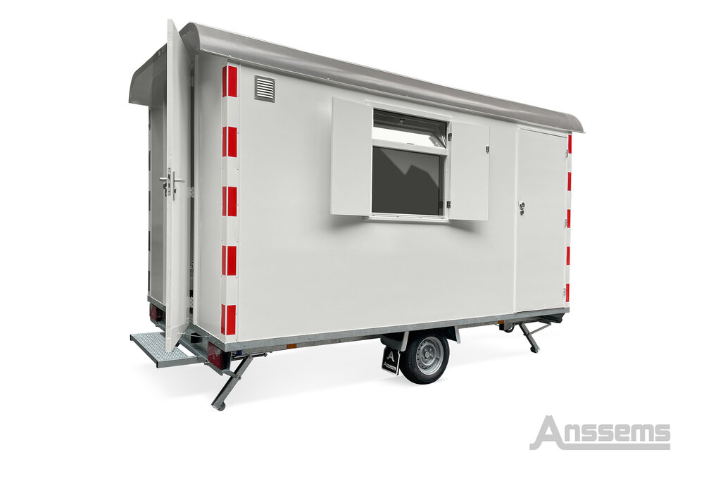 Bouwkeet / schaftkeet aanhangwagen - geremd 1400kg 