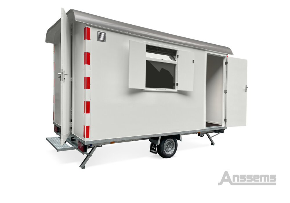 Bouwkeet / schaftkeet aanhangwagen - geremd 1400kg 