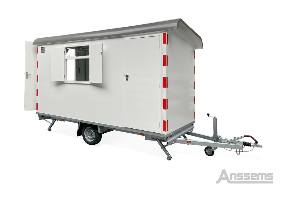 Bouwkeet / schaftkeet aanhangwagen - geremd 1400kg 