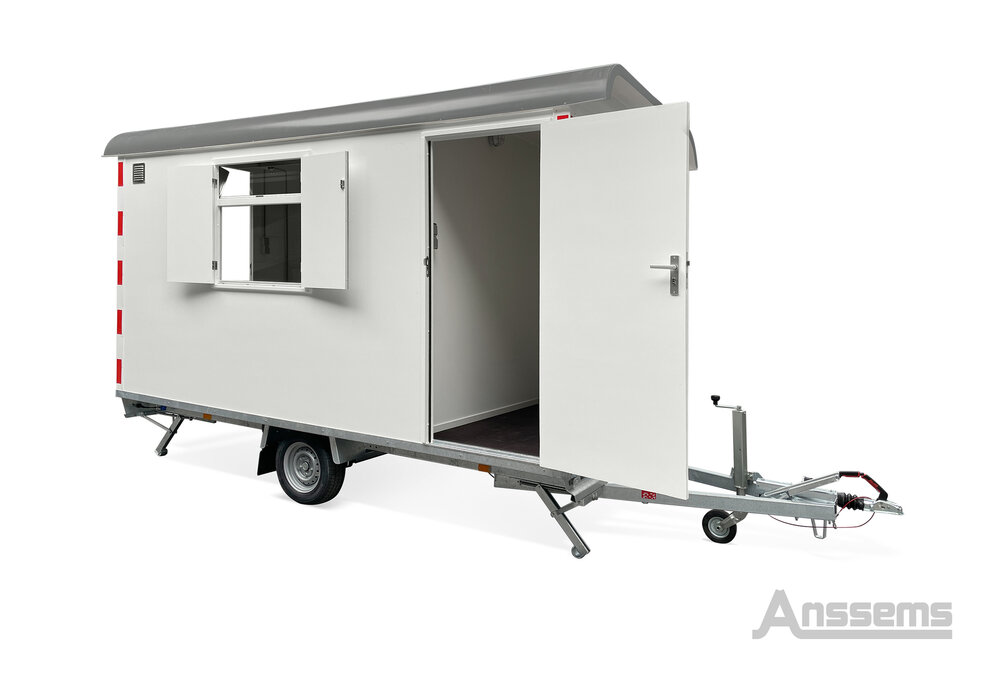 Bouwkeet / schaftkeet aanhangwagen - geremd 1400kg 