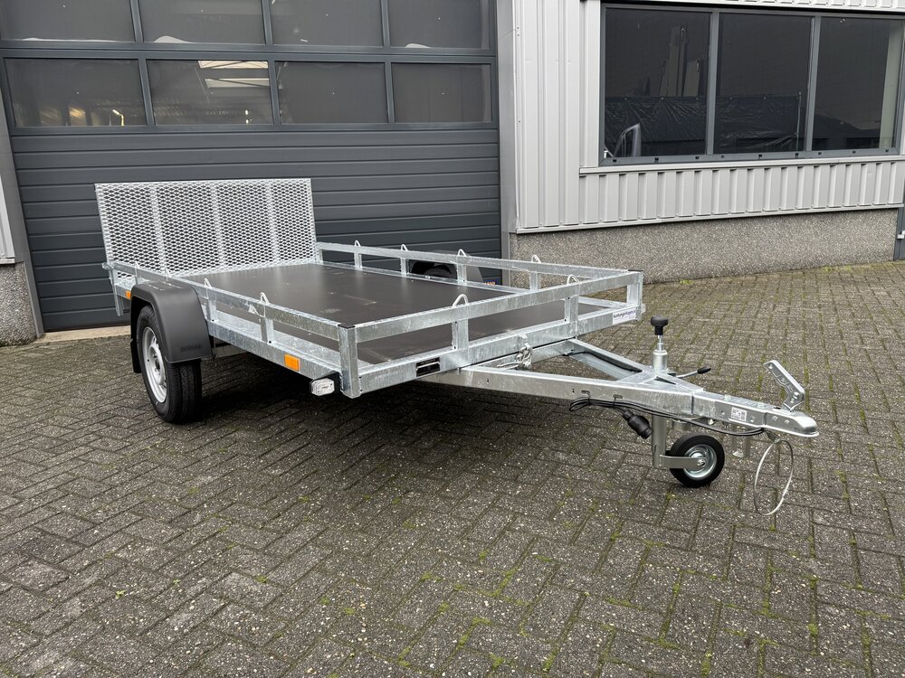 Multi transporter enkelas kipdissel en laadklep 300x150cm - 750kg - ongeremd