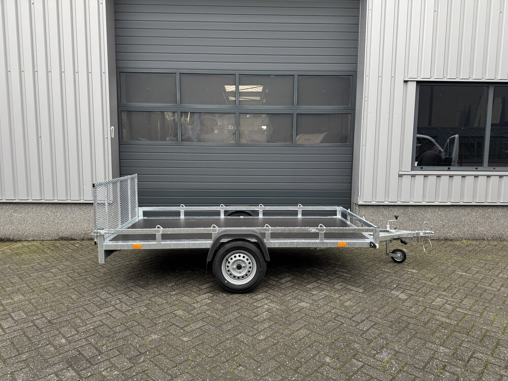 Multi transporter enkelas kipdissel en laadklep 300x150cm - 750kg - ongeremd