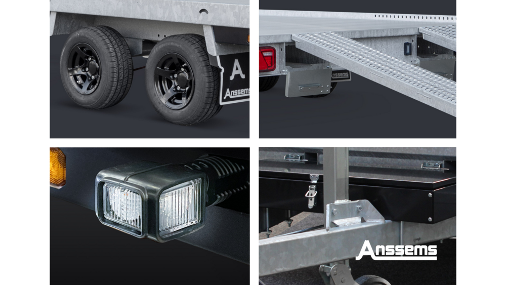 Autotransporter 405x200cm - 3000 kg - dubbelas - Go-Getter