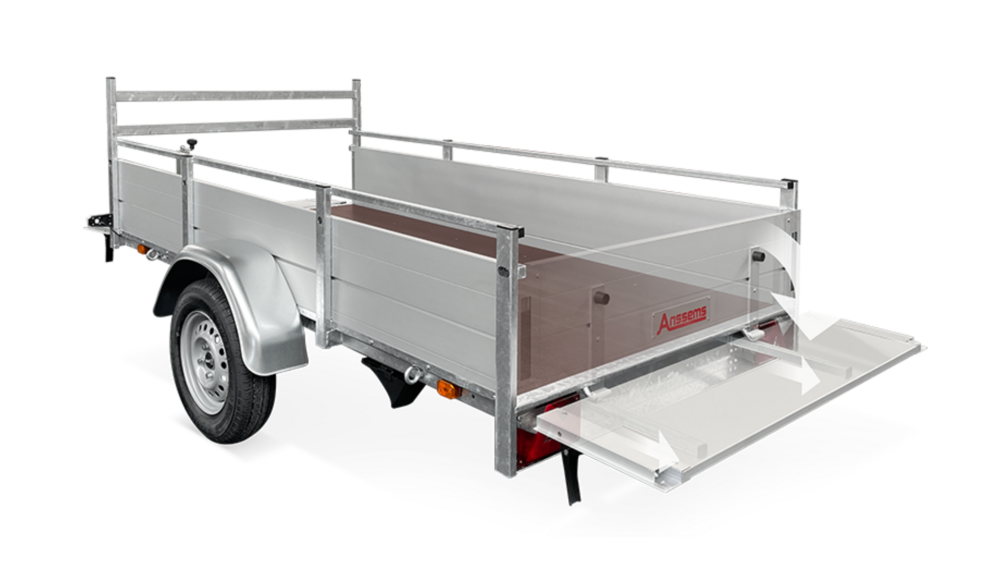 Aanhangwagen enkelas 251x130cm - 1350kg - geremd