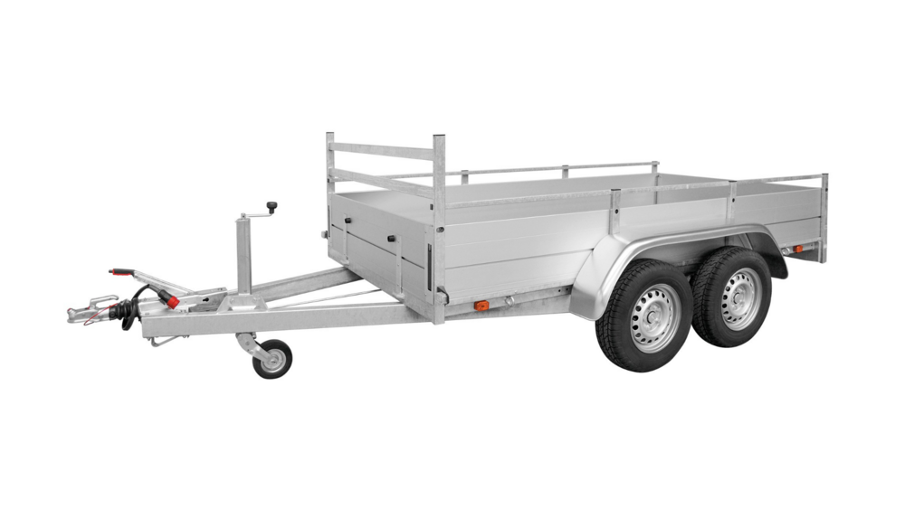 Aanhangwagen dubbelas 251x130cm - 2500kg - geremd