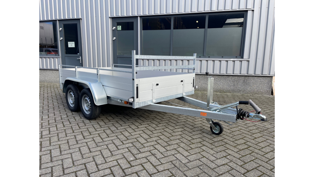 Aanhangwagen dubbelas 251x130cm - 2500kg - geremd
