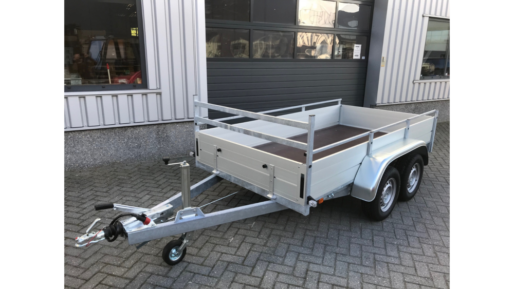 Aanhangwagen dubbelas 251x130cm - 2500kg - geremd