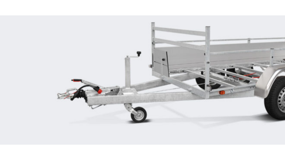 Aanhangwagen dubbelas 251x130cm - 2500kg - geremd