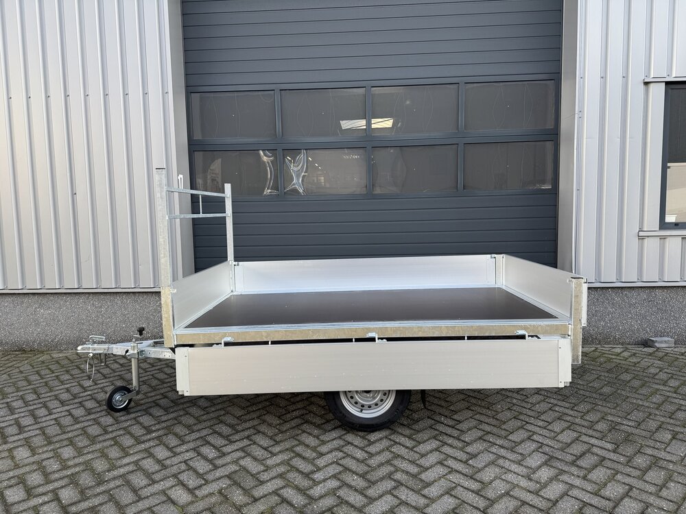 Plateauwagen 260x150cm - 750kg - ongeremd - enkelas