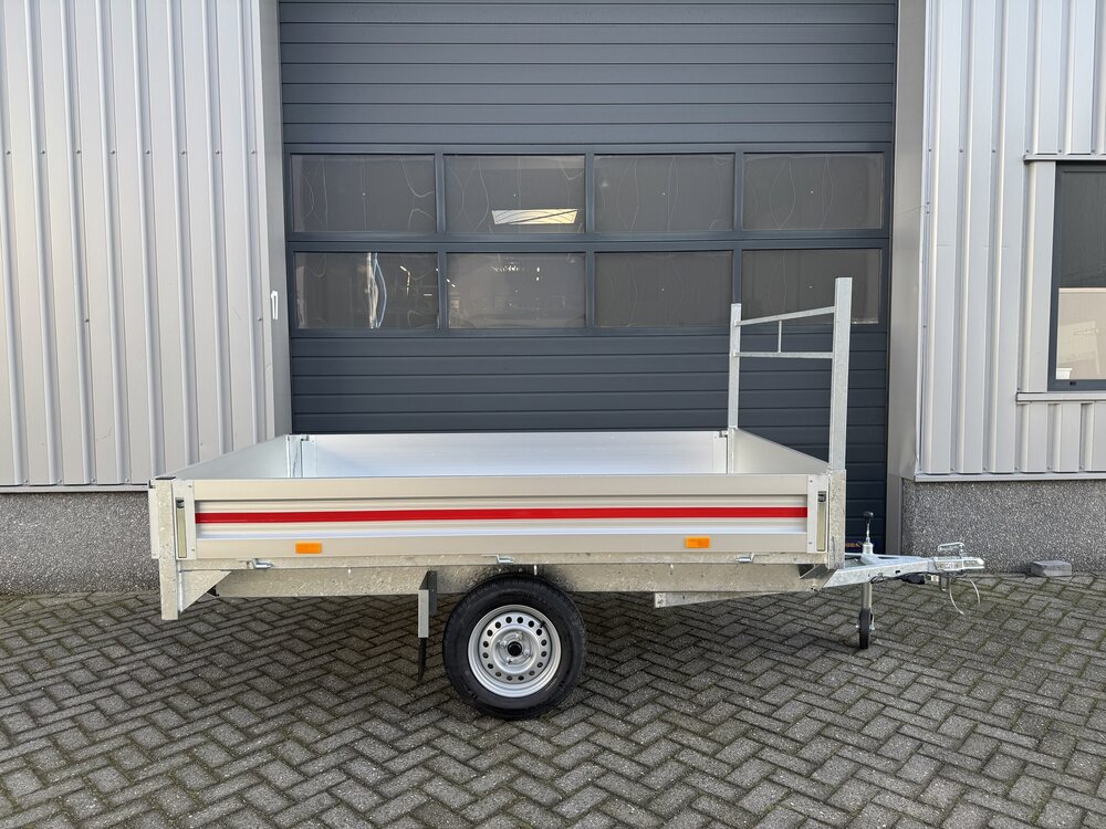 Plateauwagen 260x150cm - 750kg - ongeremd - enkelas
