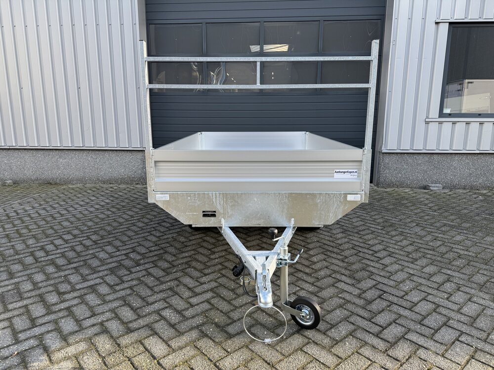 Plateauwagen 260x150cm - 750kg - ongeremd - enkelas