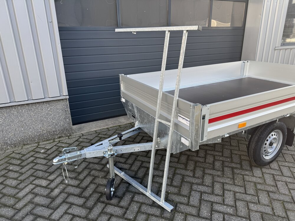 Plateauwagen 260x150cm - 750kg - ongeremd - enkelas