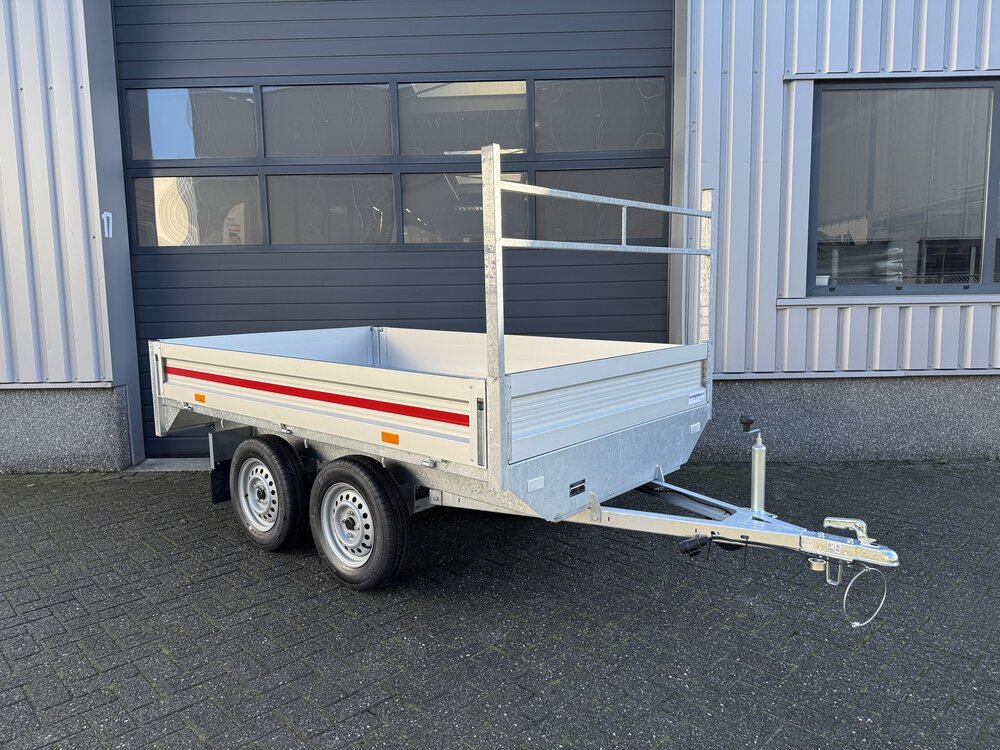 Plateauwagen 260x150cm - 750kg  - ongeremd - dubbelas