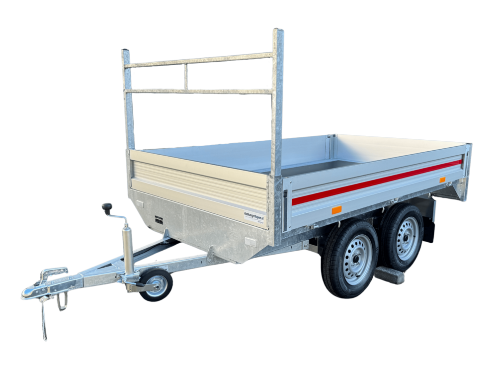 Plateauwagen 260x150cm - 750kg  - ongeremd - dubbelas