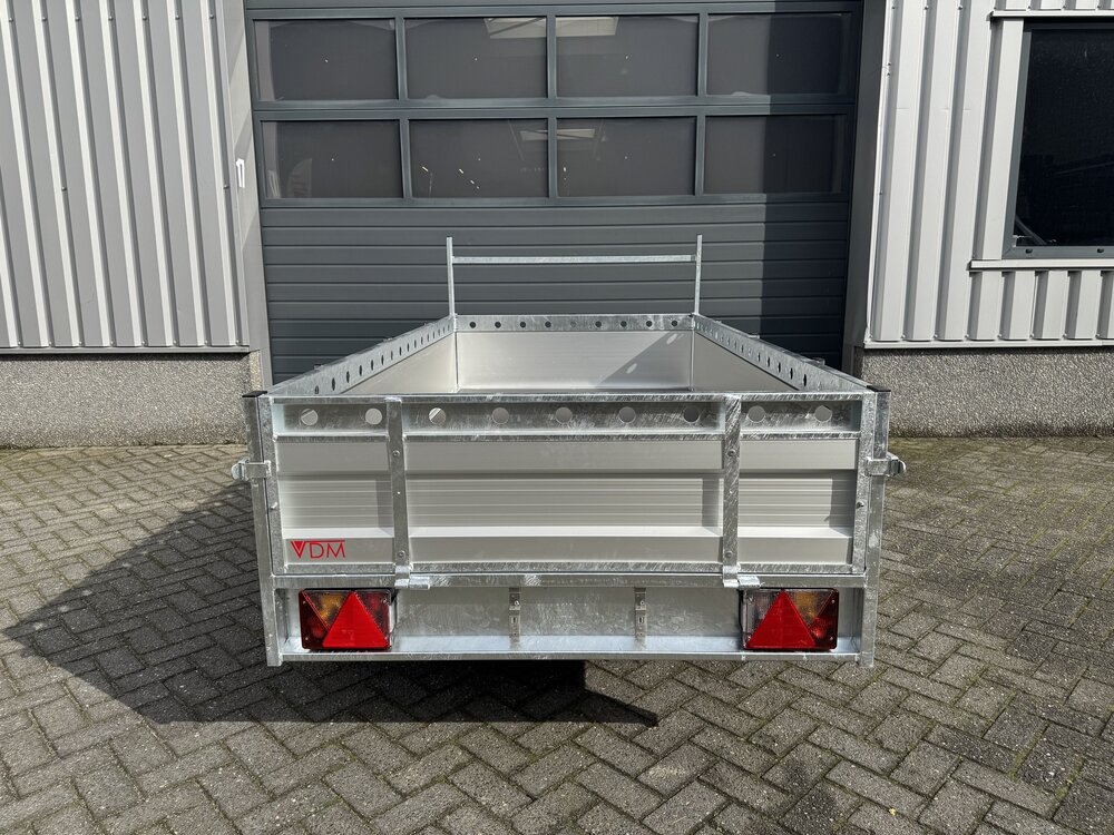 Aanhangwagen dubbelas 257x132cm - 750kg - ongeremd - ALU 