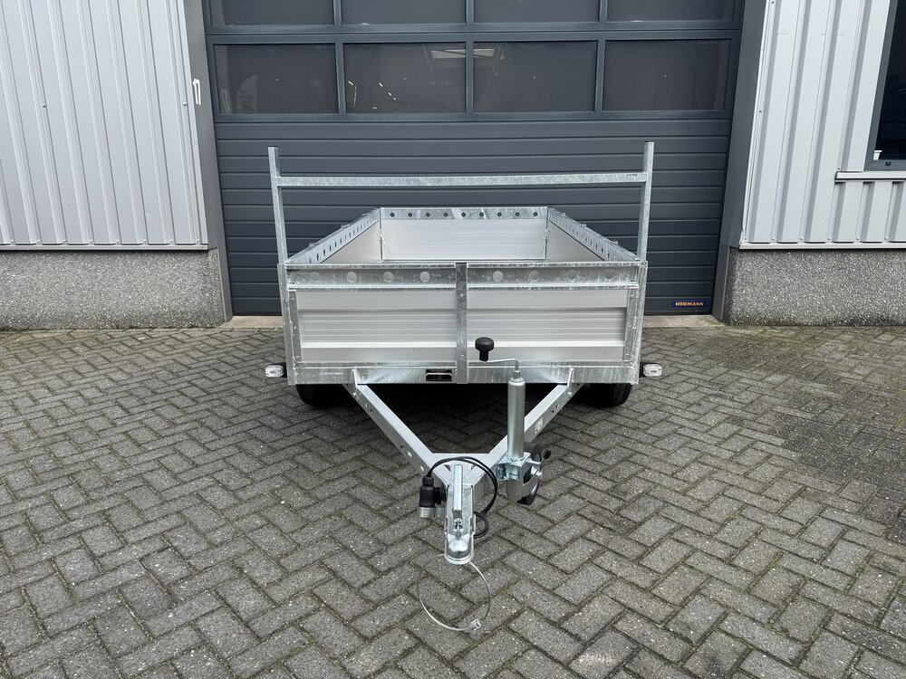 Aanhangwagen dubbelas 257x132cm - 750kg - ongeremd - ALU 