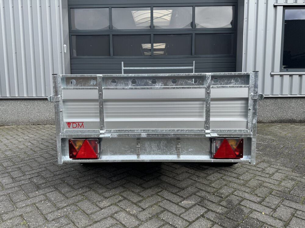 Aanhangwagen dubbelas 257x132cm - 750kg - ongeremd - ALU 