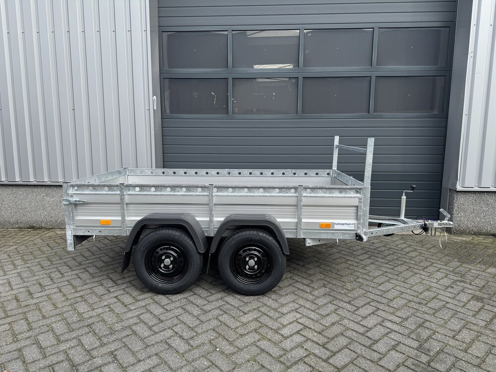 Aanhangwagen dubbelas 257x132cm - 750kg - ongeremd - ALU 