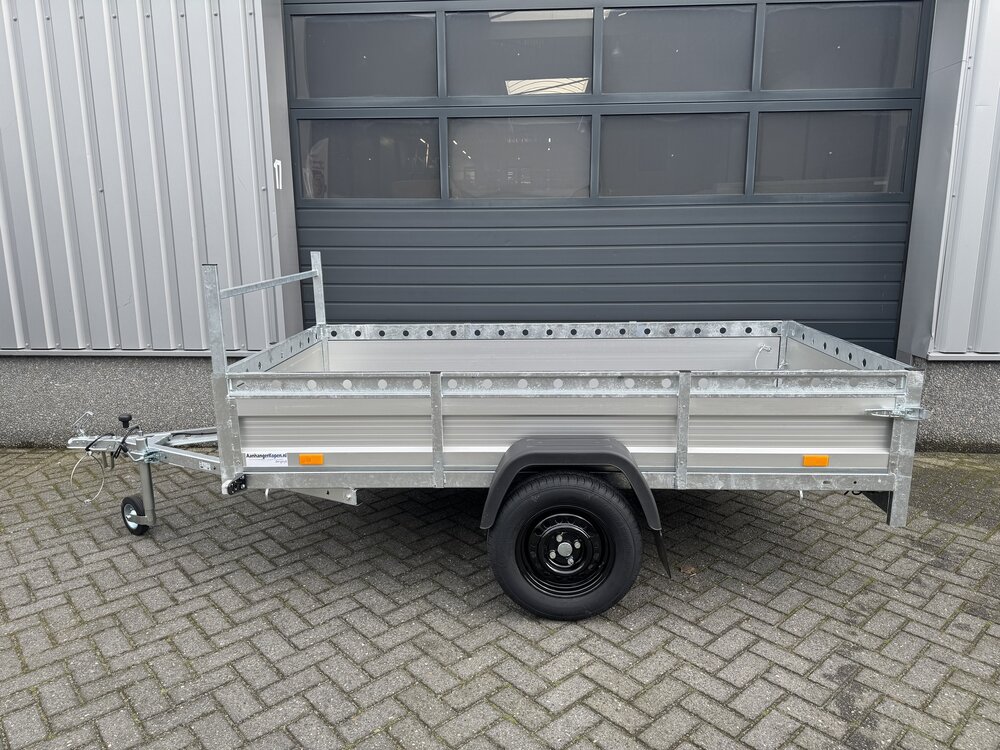 Aanhangwagen enkelas 257x132cm - 750kg - ongeremd - ALU