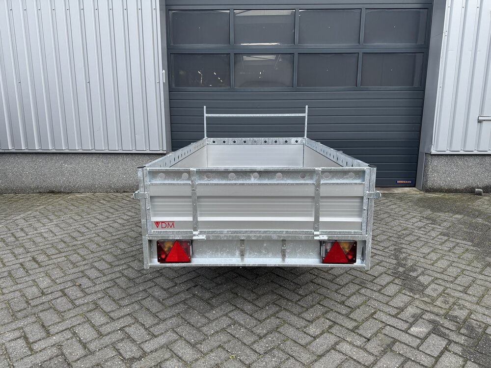 Aanhangwagen enkelas 257x132cm - 750kg - ongeremd - ALU