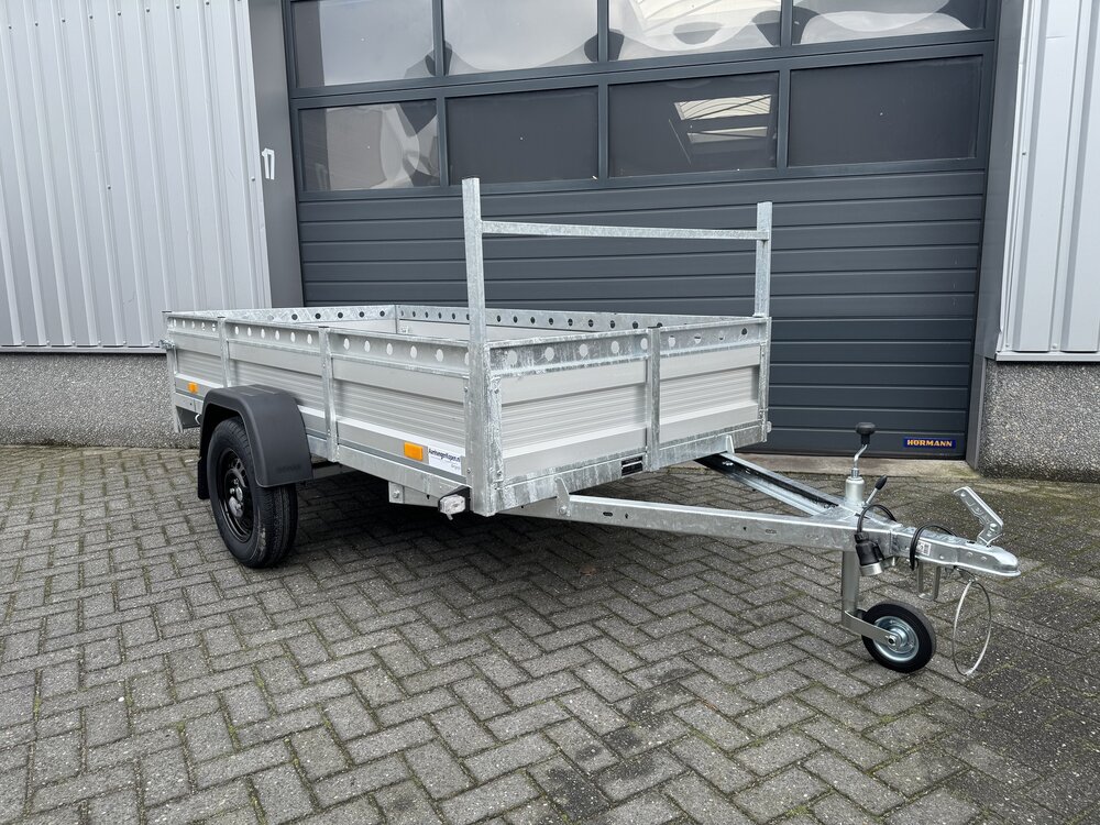 Aanhangwagen enkelas 257x132cm - 750kg - ongeremd - ALU