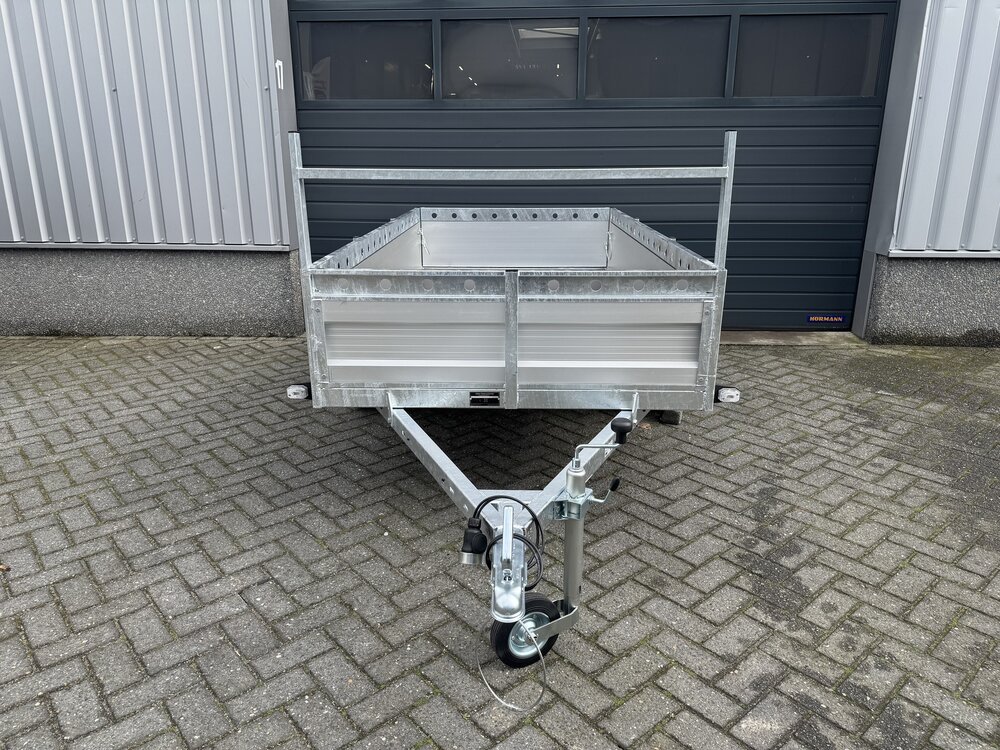 Aanhangwagen enkelas 257x132cm - 750kg - ongeremd - ALU