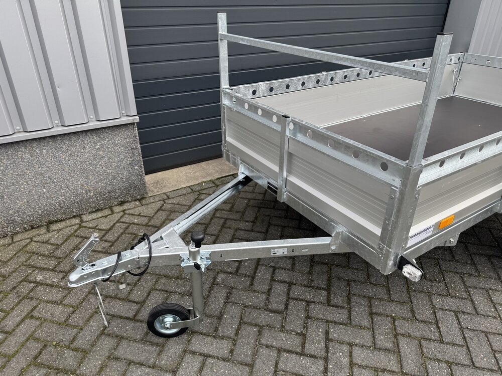 Aanhangwagen enkelas 257x132cm - 750kg - ongeremd - ALU