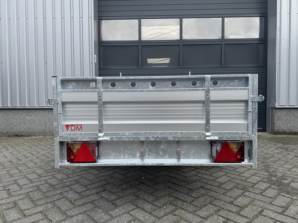 Aanhangwagen enkelas 257x132cm - 750kg - ongeremd - ALU