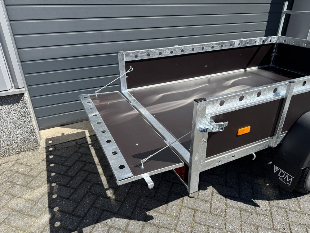 Aanhangwagen enkelas 225x132cm - 750kg - ongeremd
